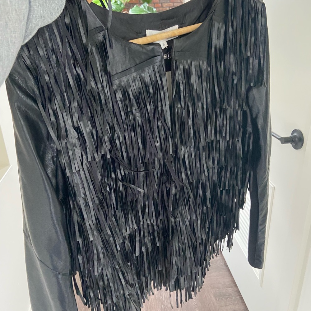 Fringe Jacket Faux Leather